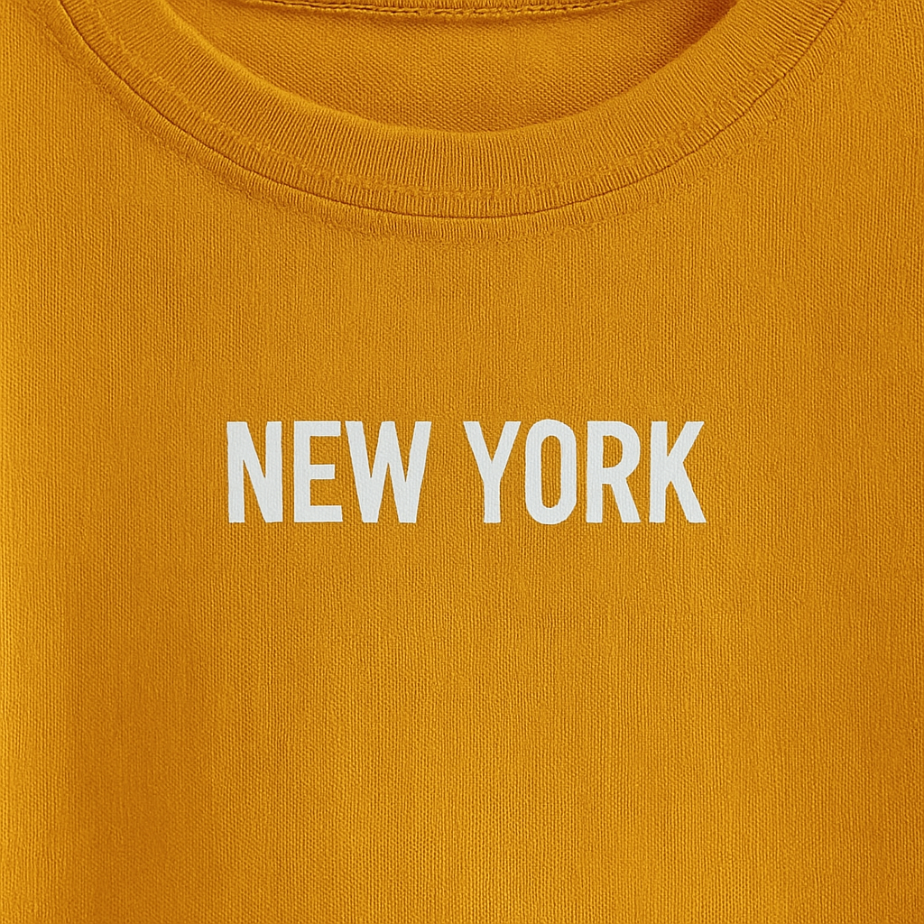 Sunrise City "New York" Kids Graphic T-Shirt - Mustard Yellow