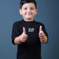 Kids (1–5 Years) Five Sleeve T-Shirt – Black Colour “JEEP” Print – Lubnet Cotton – 240-250 GSM
