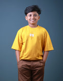 Boys (6–10 Years) Five Sleeve T-Shirt – Yellow Colour “NEW YORK” Print – Lubnet Cotton – 240-250 GSM