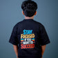 Boys (6–10 Years) Five Sleeve T-Shirt – Black Colour “STAY FOCUSED” Print – Lubnet Cotton – 240-250 GSM