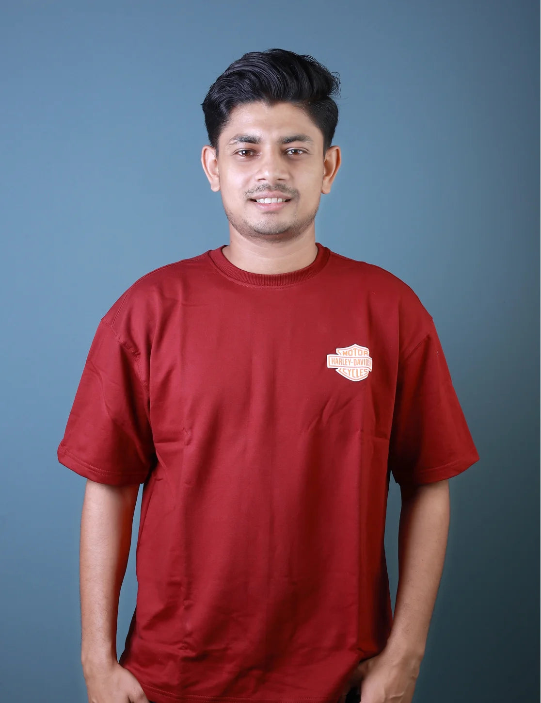 Harley Davidson Printed Oversized Men’s T-Shirt – Lubnet Cotton – 260-270 GSM