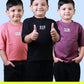 Kids (1–5 Years) Combo Pack of 3 Five Sleeve T-Shirts – Cherry, Brick Red & Black Colours – Lubnet Cotton – 240–250 GSM